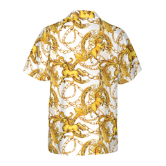 Luxury Golden Horses Hawaiian Shirt - Hyperfavor