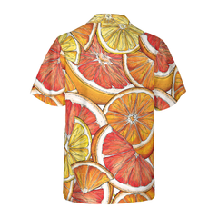 Luxury Summer Lemon & Orange Hawaiian Shirt - Hyperfavor