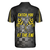 Catch You At The End Racing Short Sleeve Polo Shirt, Checker Pattern Race Polo Shirt, Best Racer Shirt For Men - Hyperfavor