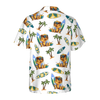 Bulldog Surf And Palm Hawaiian Shirt - Hyperfavor