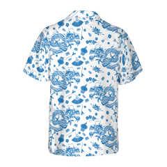 Ceramics Blue Pattern EZ24 Hawaiian Shirt - Hyperfavor