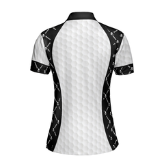Swing Swear And Repeat With Skull Argyle Pattern Golf Short Sleeve Women Polo Shirt, Basic Ladies Golfing Shirt - Hyperfavor