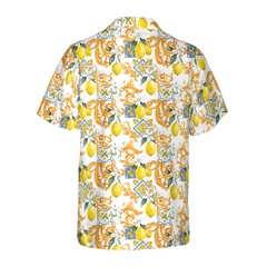 Sicilian Style Lemon Print Hawaiian Shirt - Hyperfavor