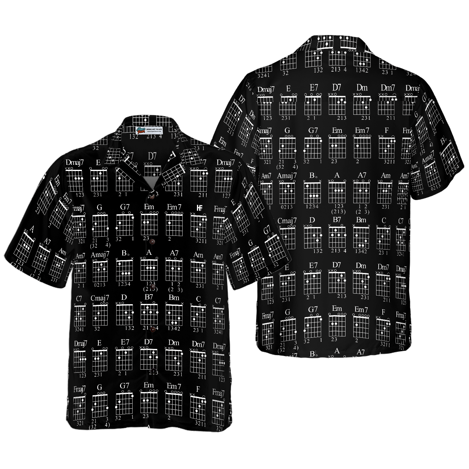 Guitar Chords Hawaiian Shirt - Hyperfavor