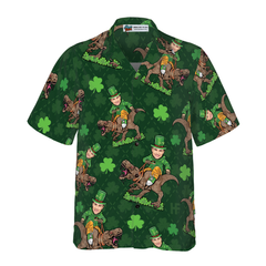St Patrick's Day Dinosaur Custom Hawaiian Shirt - Hyperfavor