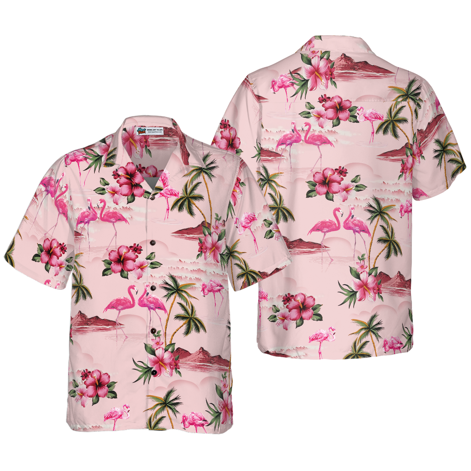 Flamingo 27 Hawaiian Shirt - Hyperfavor