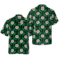 Halloween Frankenstein's Monster And Daisies Hawaiian Shirt - Hyperfavor