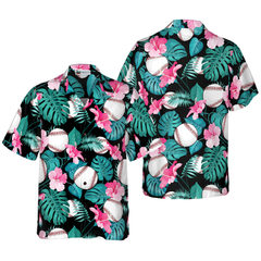 Tropical Flower Baseball Hawaiian Shirt - Hyperfavor