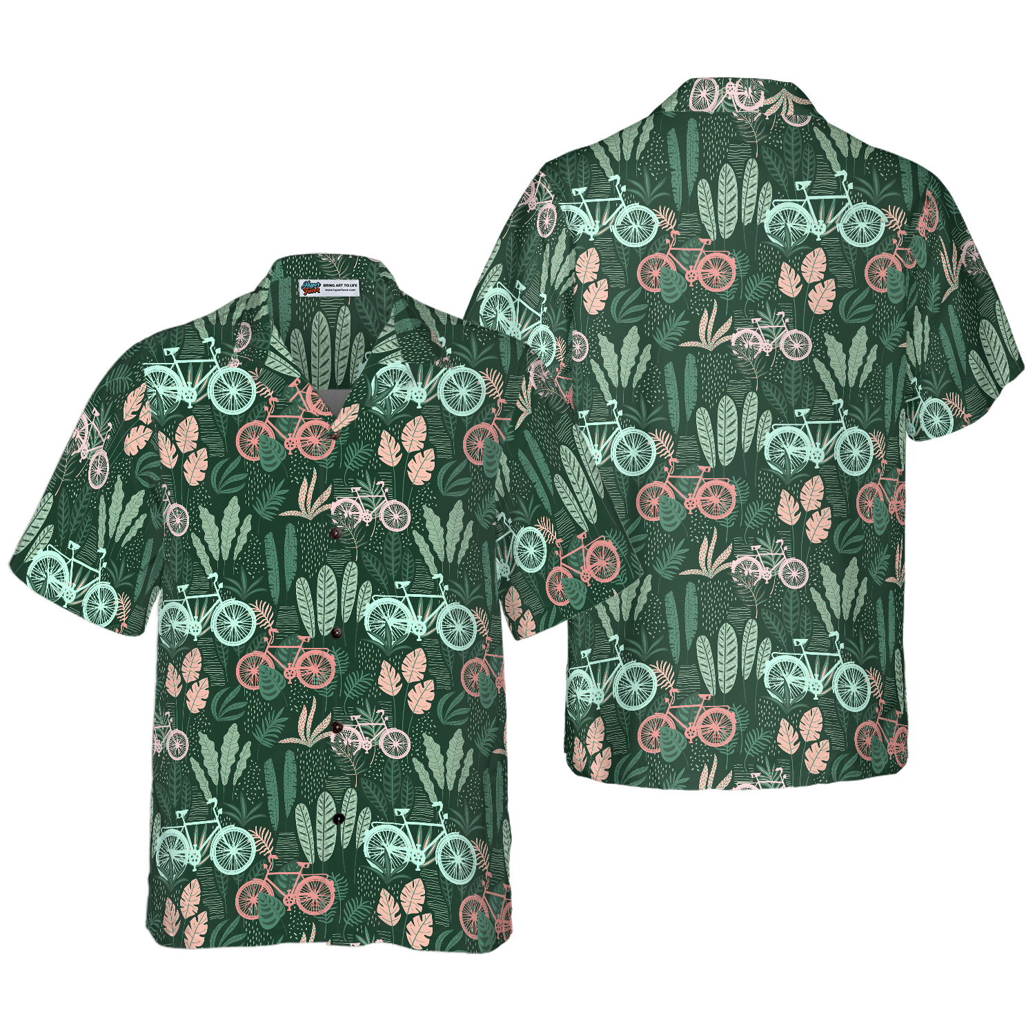 Cycling Tropical Hawaiian Shirt - Hyperfavor