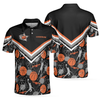 Basketball Pattern Polo Shirt, Black Basketball Polo Style Shirt For Basketball Lovers, Basketball Gift - Hyperfavor