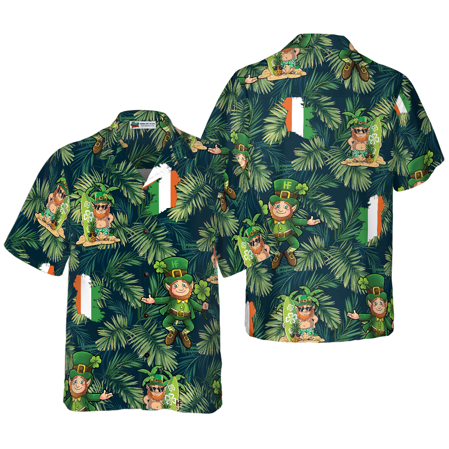 Irish People Proud Leprechaun Tropical Hawaiian Shirt - Hyperfavor
