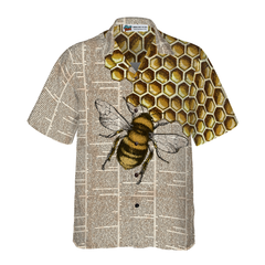 Vintage Honey Bee Hawaiian Shirt - Hyperfavor