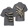 Death Hand Halloween Shirt Hawaiian Shirt - Hyperfavor