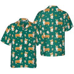 Corgi & Boba Tea Hawaiian Shirt - Hyperfavor