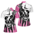 Blade Ladies Golf Pink Short Sleeve Women Polo Shirt, Skull Golf Shirt For Women, Unique Female Goff Gift - Hyperfavor