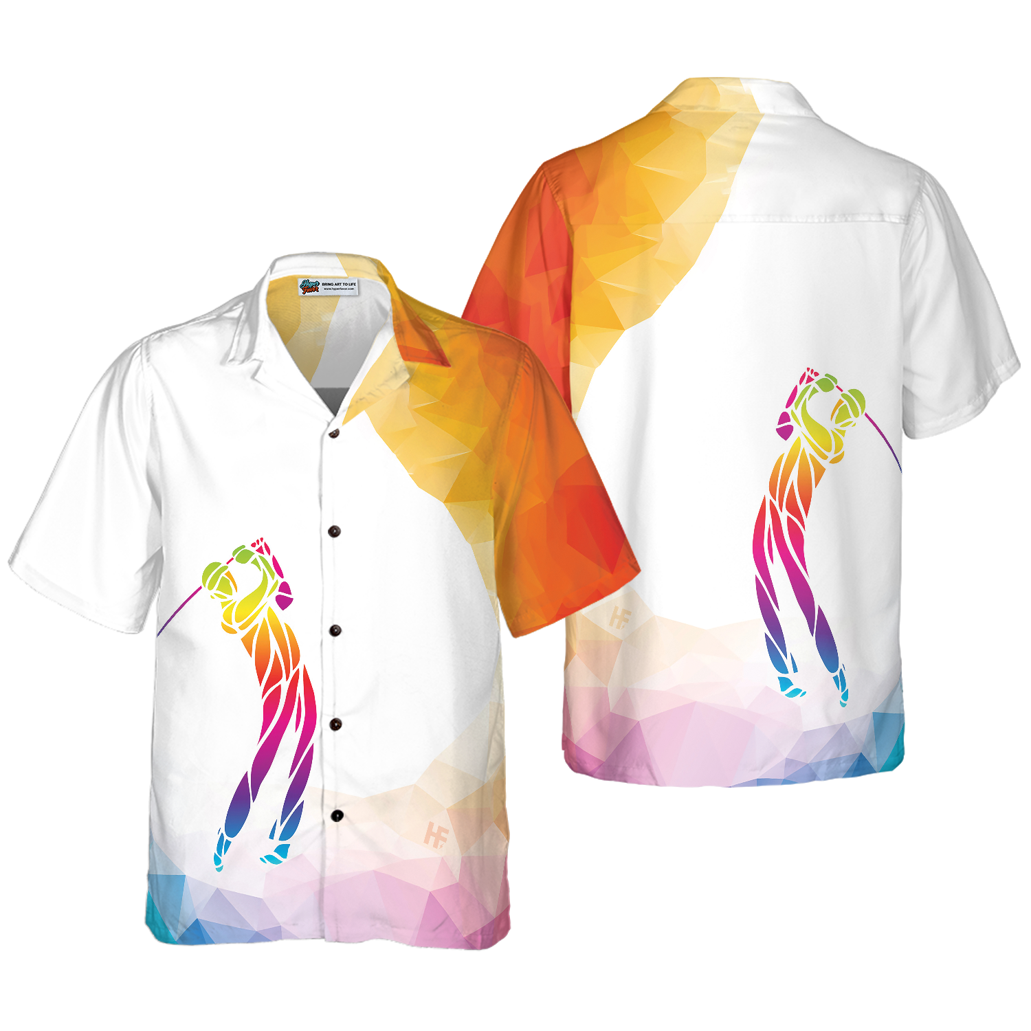 Creative Silhouette Of Golf Player Hawaiian Shirt - Hyperfavor
