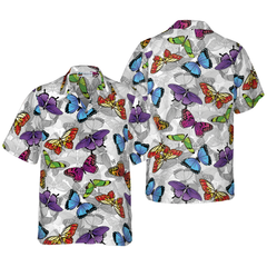 Colorful Butterfly Hawaiian Shirt - Hyperfavor