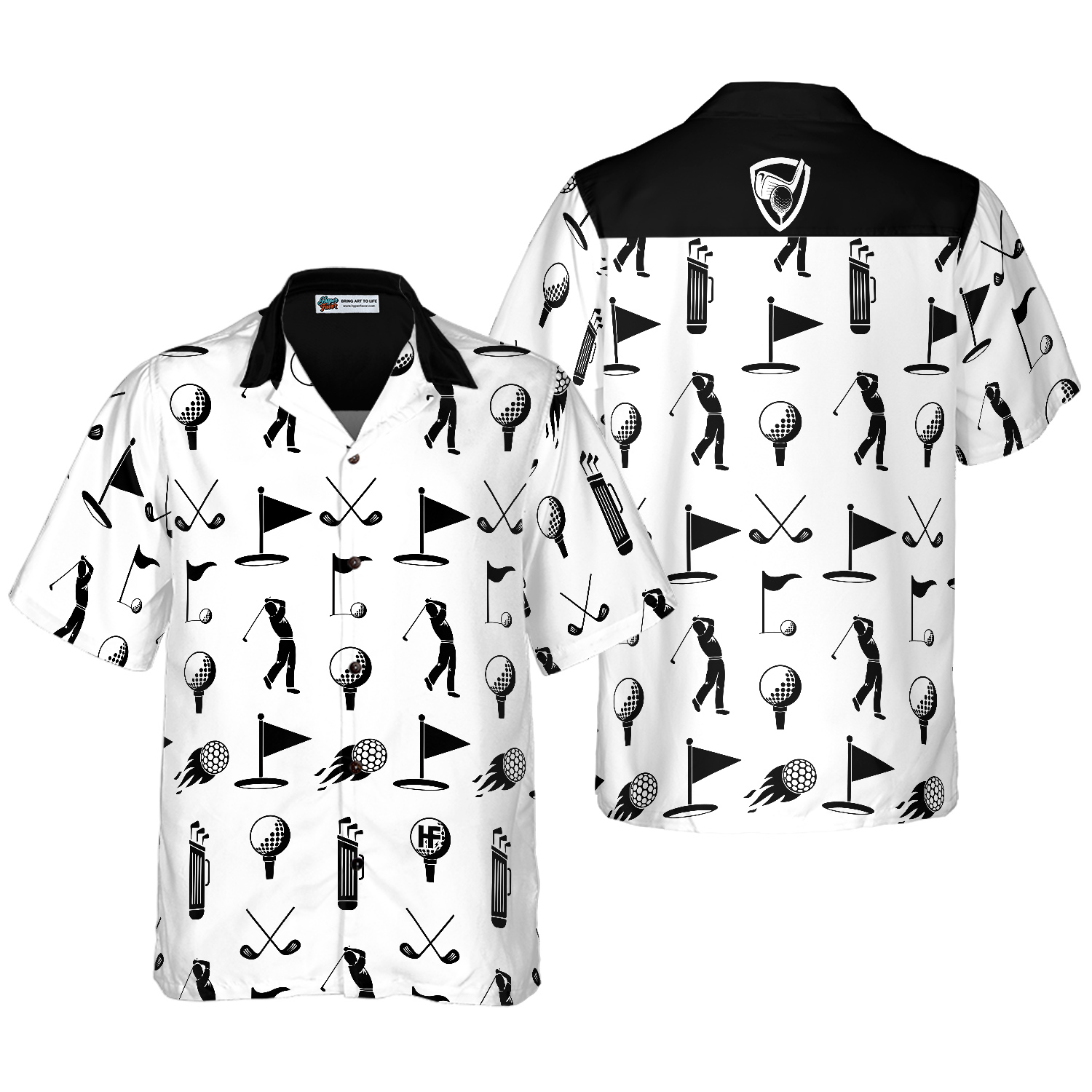 Golf Equipment Pattern Hawaiian Shirt - Hyperfavor