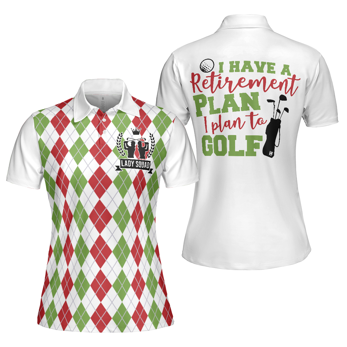 I Plan To Golf Short Sleeve Women Polo Shirt - Hyperfavor