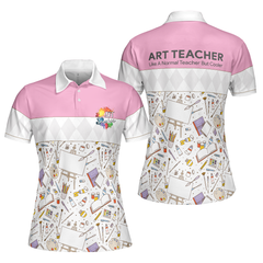 Art Teacher Short Sleeve Women Polo Shirt, Art Shirt For Women, Best Gift For Art Teacher - Hyperfavor