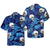 Blue Tropical Floral Summer And Skull Hawaiian Shirt - Hyperfavor