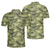 Camouflage Dinosaur Pattern Short Sleeve Polo Shirt, Camo Military Polo Shirt, Best Dinosaur Shirt For Men - Hyperfavor