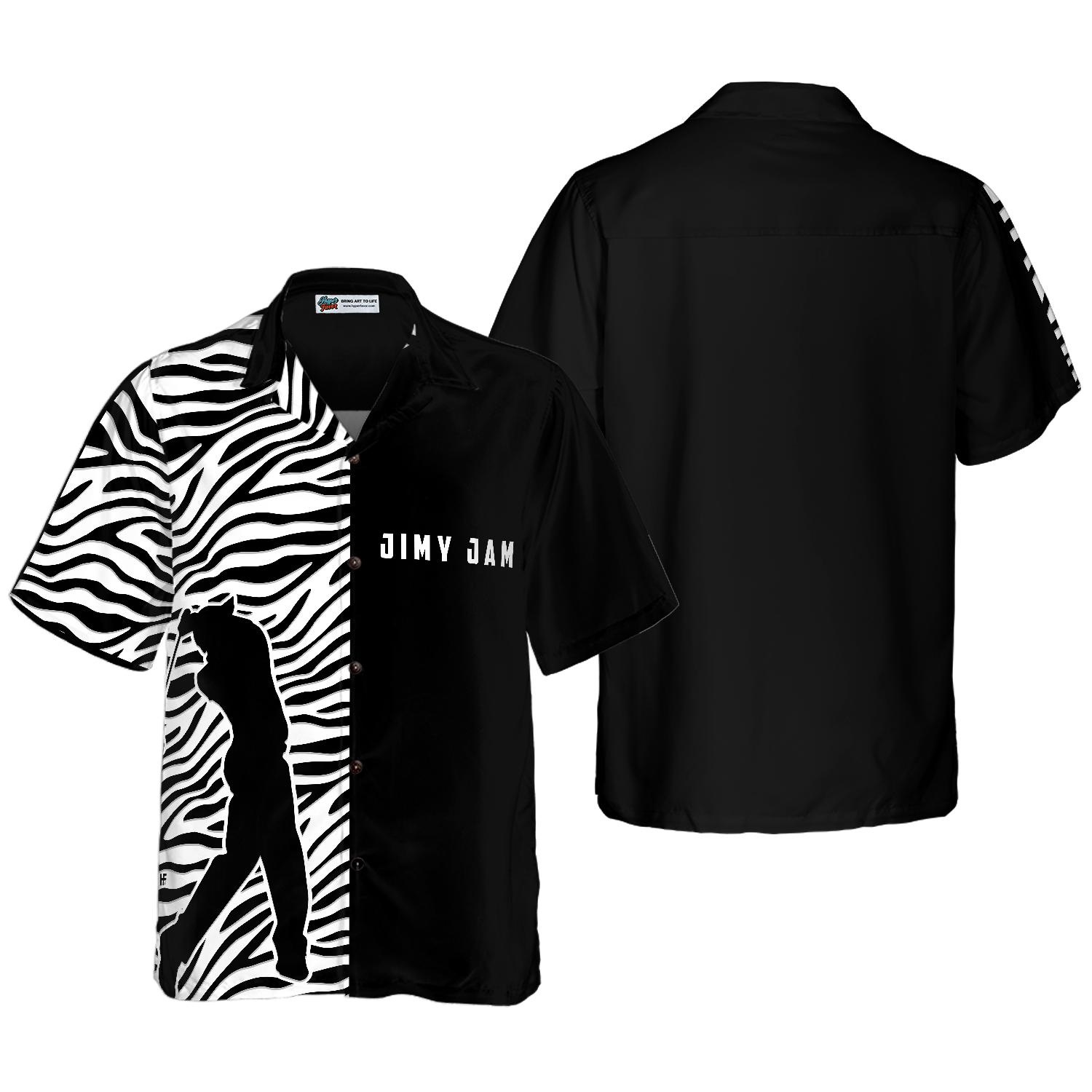 Personalized 2D Golfer Zebra Pattern Golf Custom Hawaiian Shirt - Hyperfavor