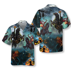Headless Horseman Halloween Shirt For Men Hawaiian Shirt - Hyperfavor