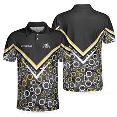 Road Bikes Pattern Polo Shirt, Cycling Polo Shirt For Cyclists, Sporty Cycling Shirt For Men And Women - Hyperfavor