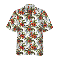 Vintage Macaw Parrot Island Hawaiian Shirt - Hyperfavor