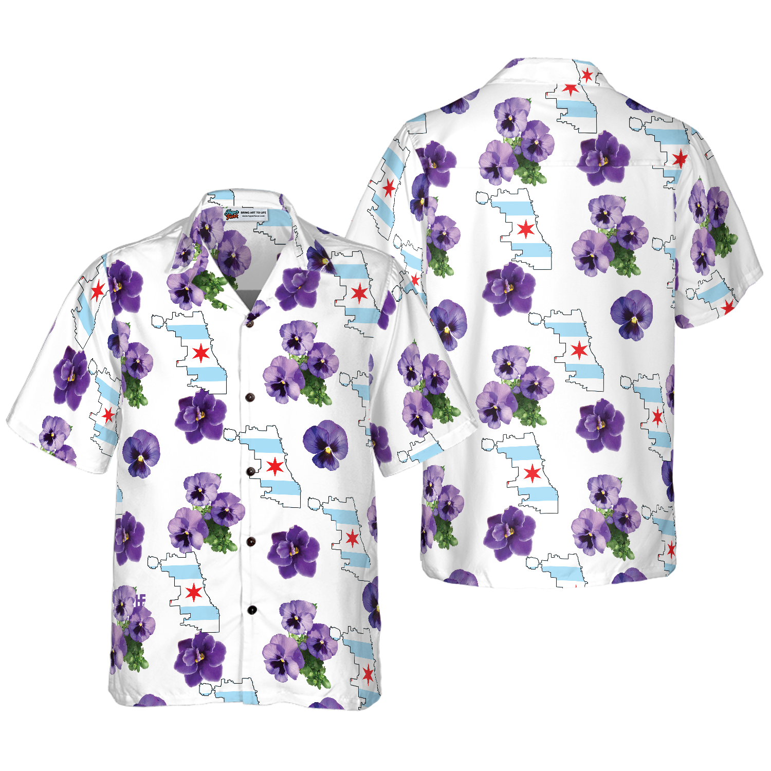 Chicago Proud Official Flower Hawaiian Shirt - Hyperfavor