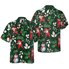Hyperfavor Christmas Hawaiian Shirts, Santa Playing Golf Pattern Shirt Short Sleeve, Christmas Shirt Idea Gift For Men And Women - Hyperfavor