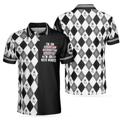 I'm An Accountant I'm Great With Numbers Polo Shirt, Argyle Pattern Accountant Shirt For Men - Hyperfavor