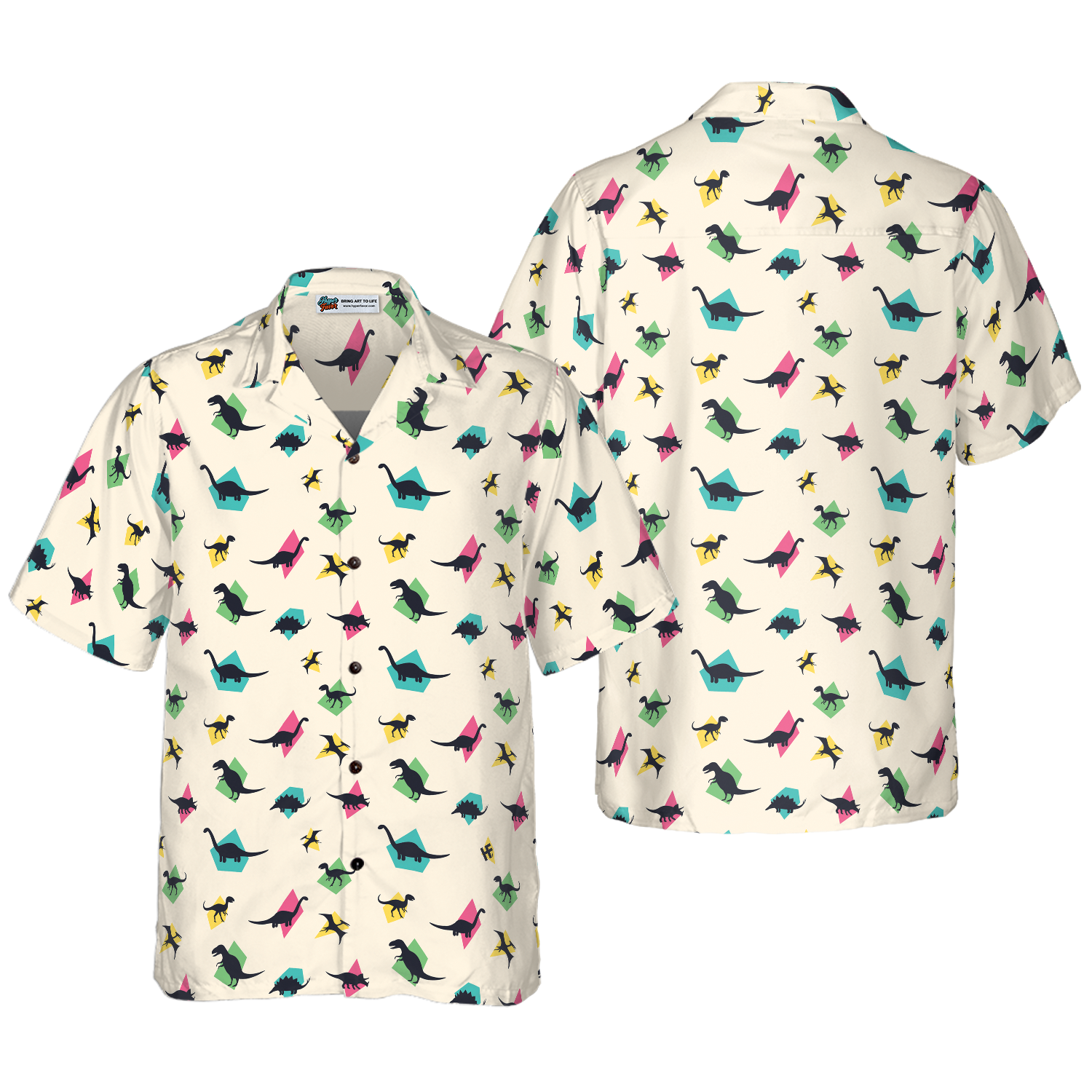 Dinosaur Shapes Hawaiian Shirt - Hyperfavor