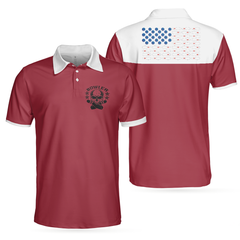 Bowling Skull Polo Shirt, American Flag Bowling Shirt For Men, Unique Bowling Apparel - Hyperfavor