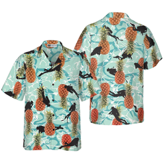 Tropical Pineapple Ocean Scuba Diving Hawaiian Shirt - Hyperfavor