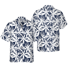 Tropical Palm Tree Cannabis Marijuana Hawaiian Shirt - Hyperfavor