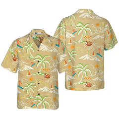 Hyperfavor Christmas Hawaiian Shirts, Santa Beach Summer Pattern 4 Shirt Short Sleeve, Christmas Shirt Idea Gift For Men and Women - Hyperfavor