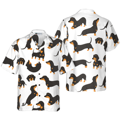 Dachshund Pattern Hawaiian Shirt - Hyperfavor