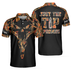 Just The Tip I Promise Polo Shirt, Coolest Hunting Deer Polo Shirt, Best Gift Idea For Hunting Lovers - Hyperfavor