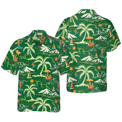 Hyperfavor Christmas Hawaiian Shirts, Santa Beach Summer Pattern 2 Shirt Short Sleeve, Christmas Shirt Idea Gift For Men and Women - Hyperfavor