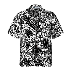 Deer Skull Crystal Seamless Pattern Hawaiian Shirt - Hyperfavor