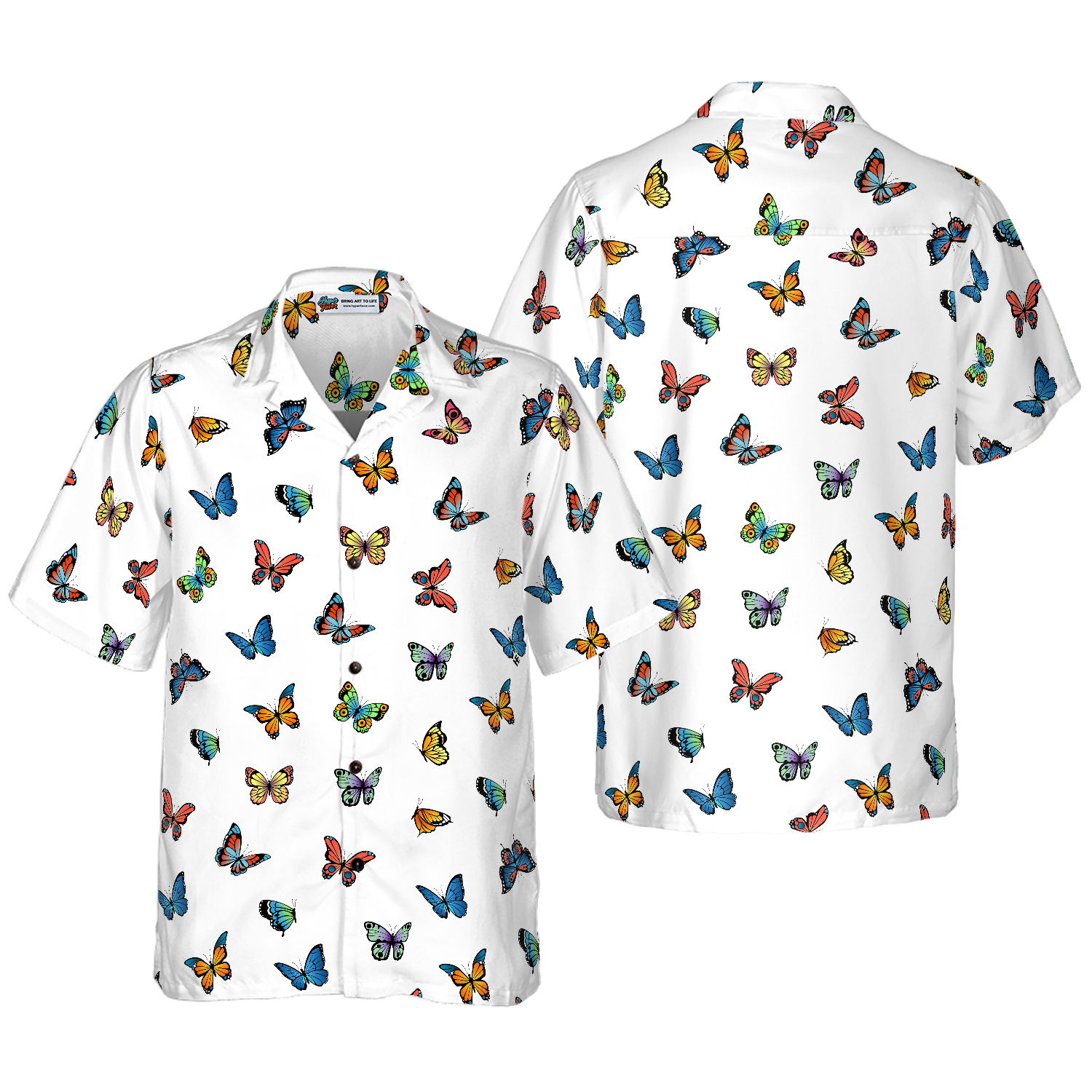 Beautiful Butterflies Hawaiian Shirt - Hyperfavor