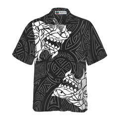 Viking Winter Wolf Rune Hawaiian Shirt - Hyperfavor