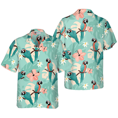 Trendy Parrots And Tropical Leaves Hawaiian Shirt - Hyperfavor