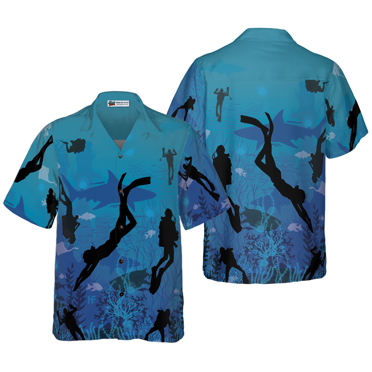 Diving Into Ocean Life Hawaiian Shirt - Hyperfavor