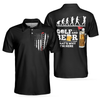 Golf And Beer That Why I'm Here Polo Shirt, Golf Evolution American Flag Polo Shirt, Golf Shirt For Beer Lovers - Hyperfavor