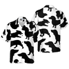 Black And White Dachshunds Pattern Hawaiian Shirt - Hyperfavor
