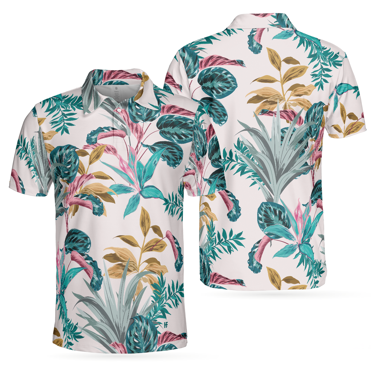 Exotic Tropical Plants Polo Shirt, Best Tropical Plant Polo Shirt For Adults, Tropical Themed Shirt - Hyperfavor
