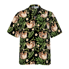 Lazy Sloths In Tropical Leaves Hawaiian Shirt - Hyperfavor